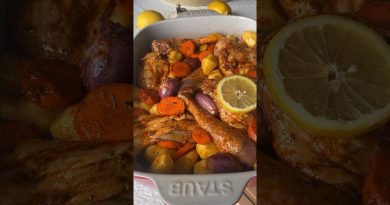 Poulet rôti au citron et légumes savoureux