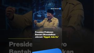 Prabowo dément l'accusation de président marionnette : 'Pas vrai!'
