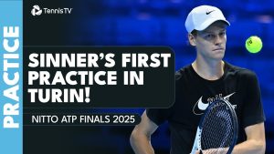 Première séance d'entraînement de Jannik Sinner avant les ATP Finals 2025 !