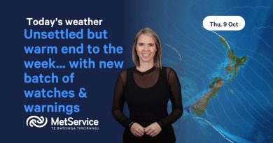 Prévisions Météo NZ - Jeudi 9 Octobre 2025