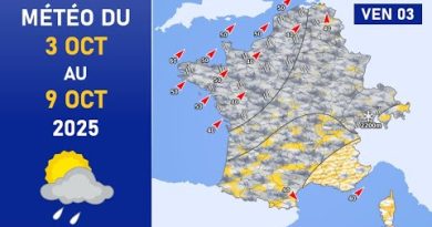 Prévisions météo du 3 au 9 octobre 2025