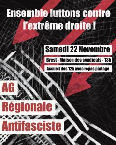 Prochaine Assemblée Régionale Antifasciste - le 22 novembre à Brest