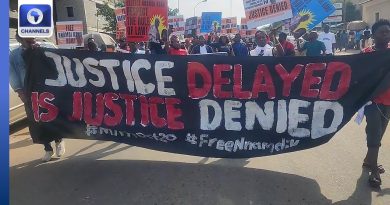 Protestation #FreeNnamdiKanu : Des manifestants bravent la sécurité