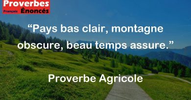 Proverbe Agricole : Pays clair, montagnes sombres, beau temps.