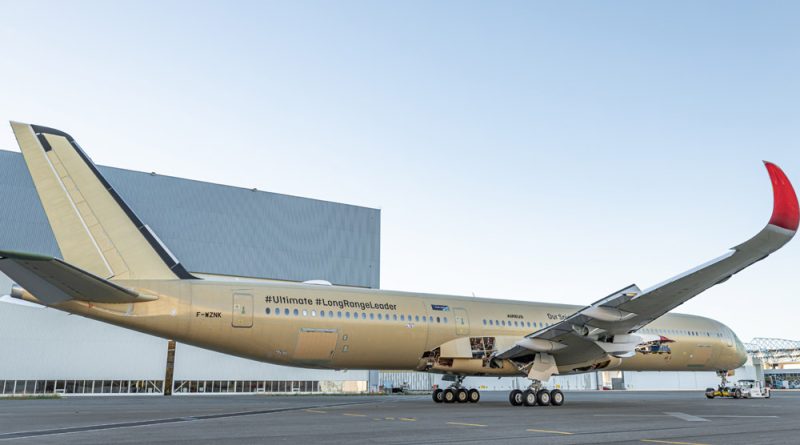 Qantas dévoile son premier Airbus A350-1000ULR du projet Sunrise après assemblage