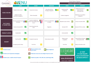 REPAS CANTINE : 03 novembre au 07 novembre 2025