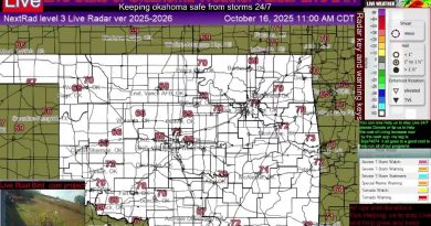 Radar Nextrad Niveau 3 en temps réel 24/7 pour l'Oklahoma Central
