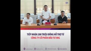 Réception de 200 millions de VND de la société IMG