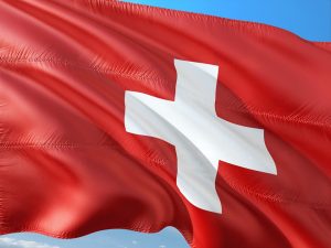 Switzerland, Alps, Matterhorn, lake, mountains, Swiss flag, Geneva