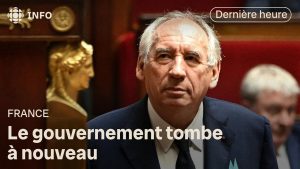 Renversement du gouvernement Bayrou lors d'un vote de confiance