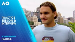 Roger Federer : Entraînement et Interview à l'Open d'Australie 2004
