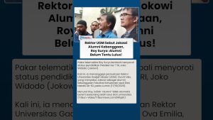 Roy Suryo critique Ova Emilia sur Jokowi et l'UGM