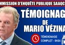 SAAQclic : Mario Vézina témoigne devant la commission d'enquête