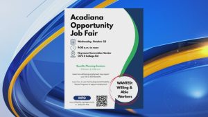 Salon de l'emploi Acadiana Opportunity au Heymann Center la semaine prochaine