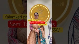Sarées Kalamkari Semi Tussar : Tradition et Art au Rendez-vous