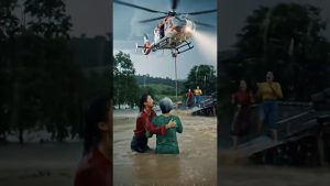 Secours en hélicoptère lors d'une tempête : vidéo virale