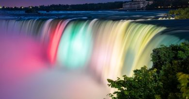 Canada, nature, mountains, Niagara Falls, Northern Lights, maple leaf, cityscape