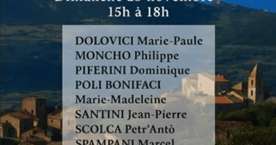 Sisco- Rencontres littéraires - Dimanche 23 Novembre - Cap Corse Tourisme
