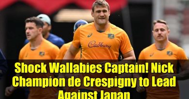 Surprise : Nick Champion de Crespigny capitaine face au Japon