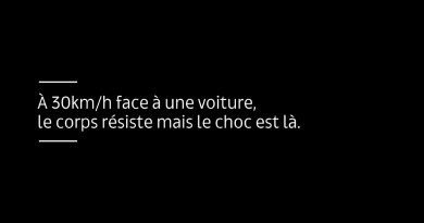 Survie d'un piéton face à une voiture à 30 km/h