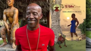 TERRE D'ECRITURE. Gilbert Larose, dessins Georgina Malou, "Fakhane arrachée à sa terre natale" (éditions Ti Gilbè)