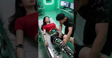 Technicien en robotique : puce implantée dans un robot féminin