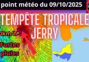 Tempête tropicale JERRY frôle l'arc antillais ce vendredi