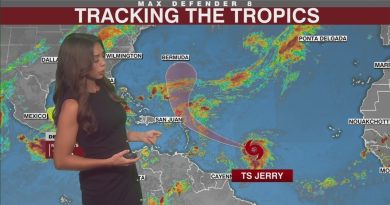 Tempête tropicale Jerry : trajectoire et suivi en Atlantique