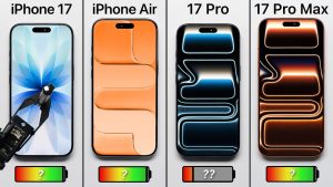 Test de batterie : iPhone 17, Air, 17 Pro et Pro Max !