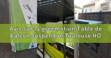 Test de la table de balcon suspendue Toulouse 40 x 60 cm