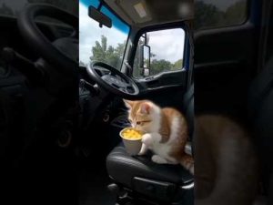Un chat surprenant sur le bus : vidéo courte !