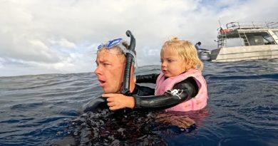 Un enfant de 2 ans nage avec des baleines à bosse à Tonga