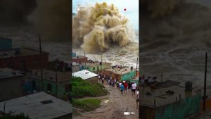 Une vague de boue géante déferle près d'un village