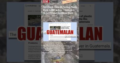 Vérification : Déchets plastiques flottants en Guatémala, pas en Asie
