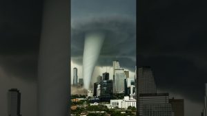 Ville dévastée par un tornado : un désastre naturel