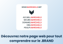 Découvrez notre page web pour tout comprendre sur le .BRAND