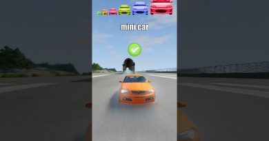 Voitures Big & Small face au tunnel de la porte en pierre - BeamNG.Drive