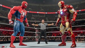 WWE 2K24 : Spider-Man affronte Iron Man sur PS5