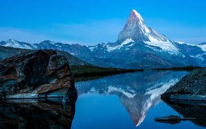 Switzerland, Alps, Matterhorn, lake, mountains, Swiss flag, Geneva