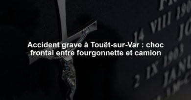 Accident grave à Touët-sur-Var : choc frontal entre fourgonnette et camion