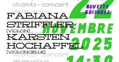 Samedi 22 novembre 2025 : FABIANA STRIFFLER et KARSTEN HOCHAPFEL en concert à Labomedia