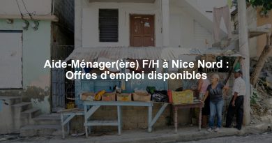 Aide-Ménager(ère) F/H à Nice Nord : Offres d'emploi disponibles