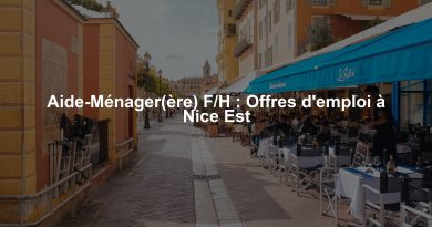 Aide-Ménager(ère) F/H : Offres d'emploi à Nice Est