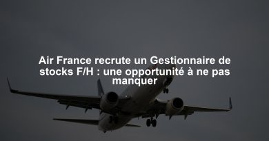 Air France recrute un Gestionnaire de stocks F/H : une opportunité à ne pas manquer