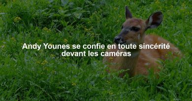 Andy Younes se confie en toute sincérité devant les caméras