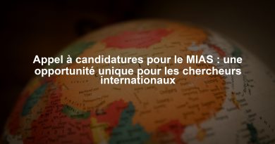 Appel à candidatures pour le MIAS : une opportunité unique pour les chercheurs internationaux