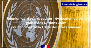 La France place la lutte contre la traite d'êtres humains au cœur de ses priorités