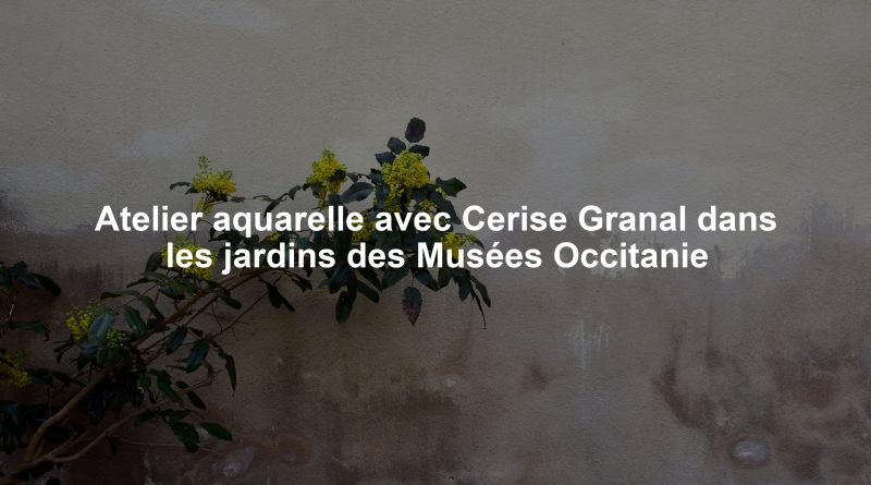 Atelier aquarelle avec Cerise Granal dans les jardins des Musées Occitanie
