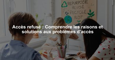 Accès refusé : Comprendre les raisons et solutions aux problèmes d'accès
