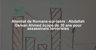 Attentat de Romans-sur-Isère : Abdallah Osman Ahmed écopé de 30 ans pour assassinats terroristes